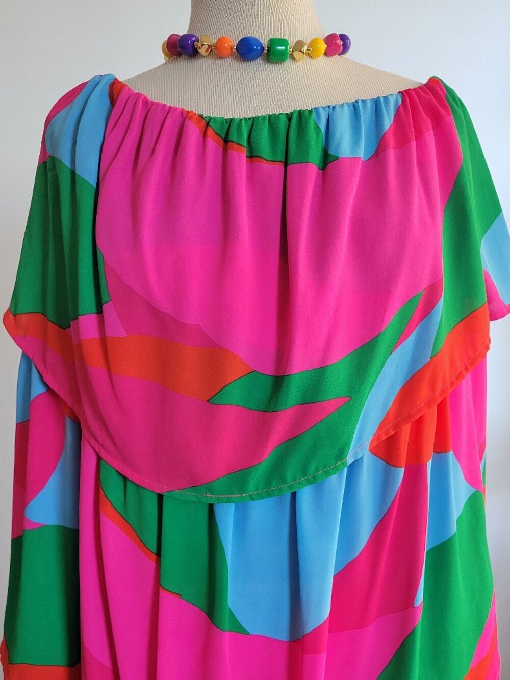 Sugarlips Milton Abstract Moxy Tiered Maxi Dress (Size: XL)